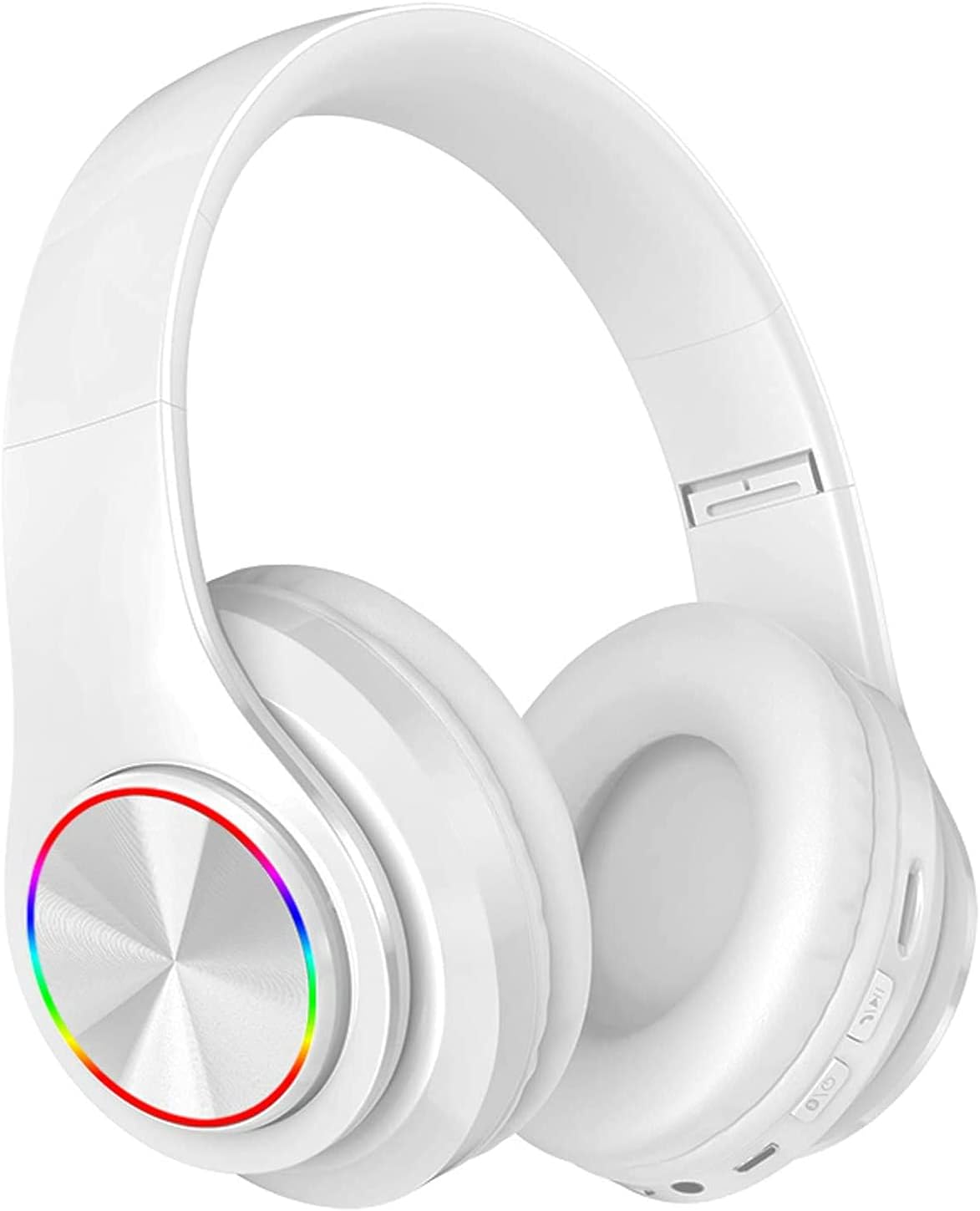 CASQUE BLUETOOTH B39 PLIABLE RGB BLANC – Image 2