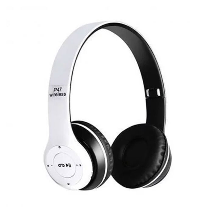 CASQUE-MICRO BLUETOOTH P47 BLANC – Image 3