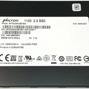 Disque SSD Interne Micron 1100 2.5" 256Go SATA 6.0Gbps