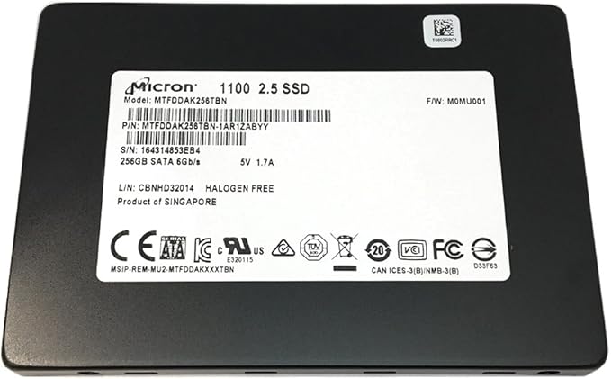 Disque SSD Interne Micron 1100 2.5" 256Go SATA 6.0Gbps