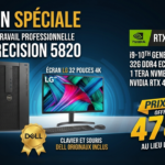 Station De Travail DELL Précision 5820 I9-10900X 32 Go 1 Tera NVMe / RTX 4000